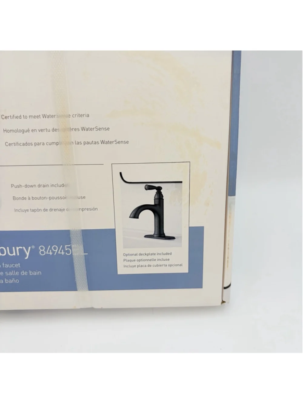 MOEN BANBURY 84945BL Bathroom Faucet Matte Black 1-Handle NEW Sealed